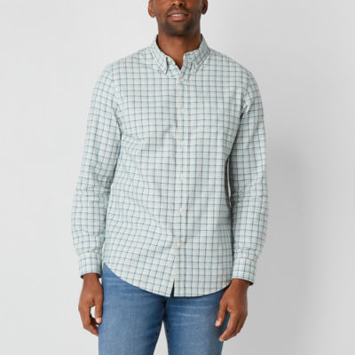 St. John's Bay Performance Oxford Mens Long Sleeve Classic Fit