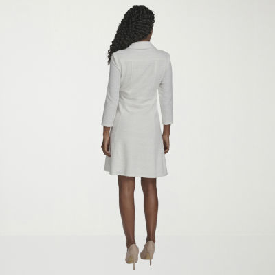 Marc New York Womens 3/4 Sleeve Fit + Flare Dress