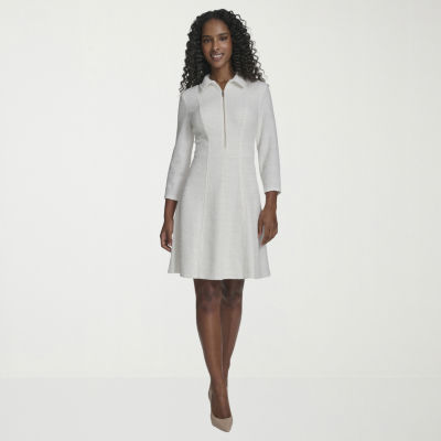 Marc New York Womens 3/4 Sleeve Fit + Flare Dress