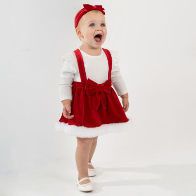 Rare Editions Baby Girls Sleeveless Velvet Jumper