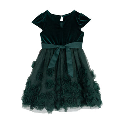 Rare Editions Toddler Girls Short Sleeve Fit + Flare Dress