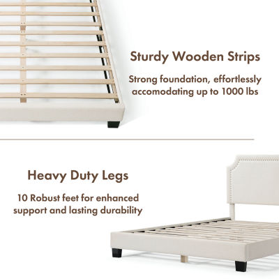 Lumi Nailhead Queen Bed