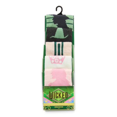 Wicked Womens 5 Pair Wicked Crew Socks