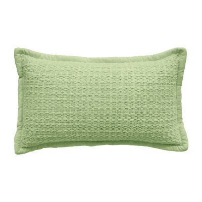 Vibhsa Vibhsa Honeycomb Handwoven Textured Pillow, 14" X 24" Rectangular Throw Pillow