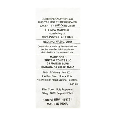 Vibhsa Vibhsa Honeycomb Handwoven Textured Pillow, 14" X 24" Rectangular Throw Pillow