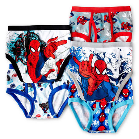 Little Boys 5 Pack Spiderman Briefs, 8, Assorted