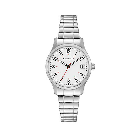 Caravelle Designed By Bulova Womens Silver Tone Stainless Steel Bracelet Watch 43m119, One Size