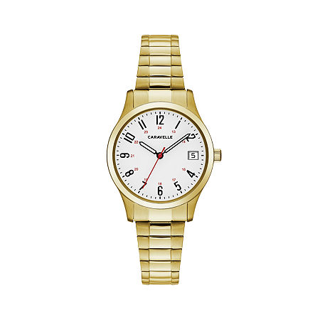 Caravelle Designed By Bulova Womens Gold Tone Stainless Steel Expansion Watch 44m113, One Size -  25502050018