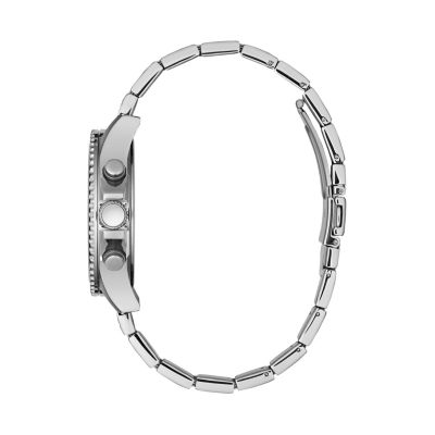 Caravelle Designed By Bulova Mens Chronograph Silver Tone Stainless Steel Bracelet Watch 43a145