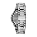 Caravelle Designed By Bulova Mens Chronograph Silver Tone Stainless Steel Bracelet Watch 43a147