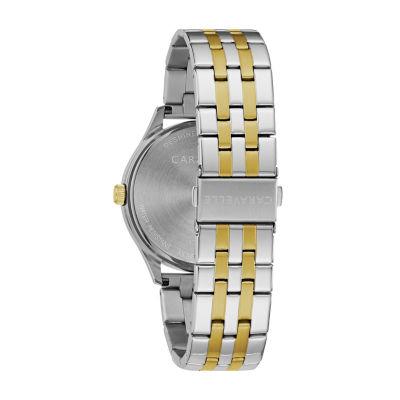 Caravelle Designed By Bulova Mens Two Tone Stainless Steel Bracelet Watch 45b148