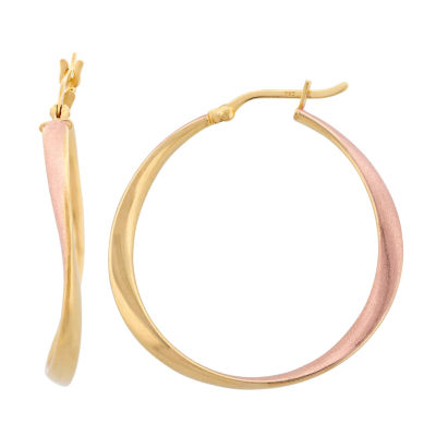 18k Gold Over Silver 34.9mm Hoop Earrings