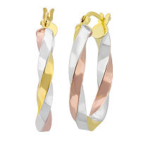 18k Gold Over Silver 40mm Hoop Earrings, One Size