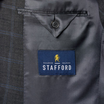 Stafford travel wool blend cheap stretch classic fit suit jacket