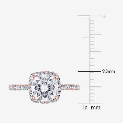 Womens 1/4 CT. T.W. Lab Created White Moissanite 14K Rose Gold Engagement Ring