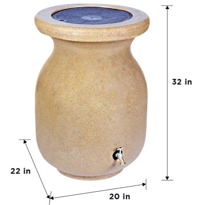 Koolatron Koolscapes® Stone-Look Rain Barrel, 50 gal