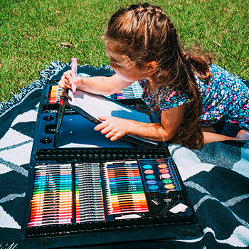 Art 101 Budding Artist Pop-Up Easel 150 Piece Doodle and Color Art Set