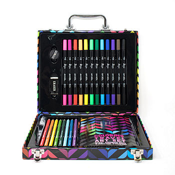 Art 101 Creative Tools Coloring Set for Children to Adults in Tin Case with Markers