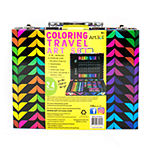 Art 101 Coloring Travel Art Set with 24 Pieces in a Colorful Carrying Case