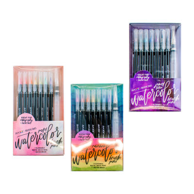 Art 101 Creative Tools 3 Pack Watercolor Brush Pens in Assorted Color Themes