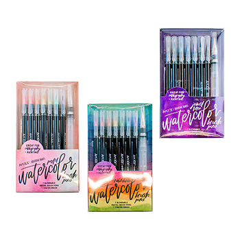Art 101 Creative Tools 3 Pack Watercolor Brush Pens in Assorted Color  Themes 73024, Color: Rainbow - JCPenney