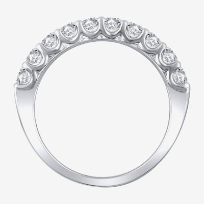 Womens 2 CT. T.W. Natural White Diamond 14K White Gold Round Halo Bridal Set