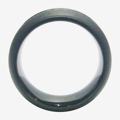 Mens 9M 1/5 CT. Natural Black Diamond Tungsten Wedding Band