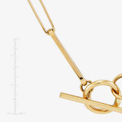 Womens 14K Gold Inch Link Necklace
