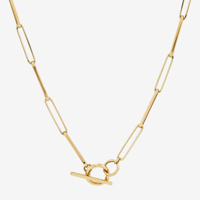 Womens 14K Gold Inch Link Necklace