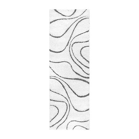 NuLoom Carolyn Modern Waves Indoor Outdoor Rectangular Runner, One Size, Beige