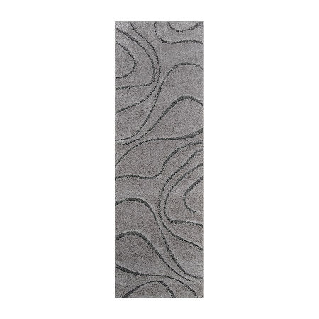 NuLoom Carolyn Modern Waves Indoor Outdoor Rectangular Runner, One Size, Gray