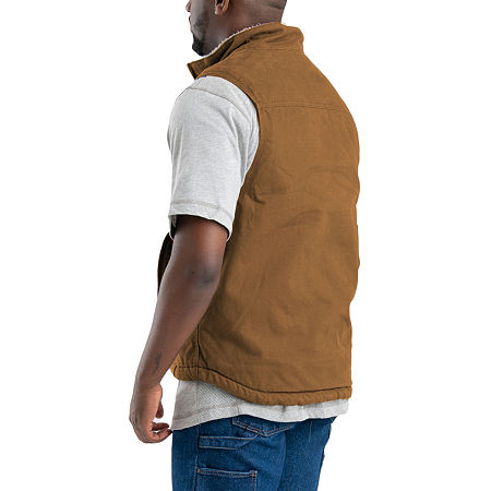 Berne Big And Tall Canyon Sherpa Lined Mens Fleece Vest, 4x-large, Brown