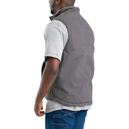 Berne Big And Tall Canyon Sherpa Lined Mens Fleece Vest, 6x-large, Gray