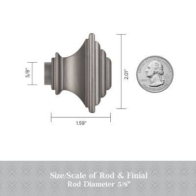 Kenney Collection™ Fast Fit™ Easy Install Mission 5/8 IN Adjustable Curtain Rod