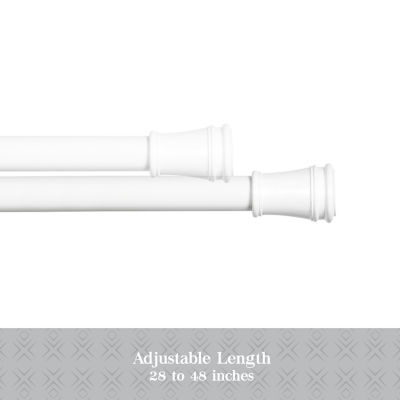 Kenney Easy Install Collection™ Fast Fit™ No Tools Rogers 2-Pack 5/8 IN Tension Curtain Rod