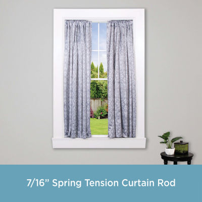 Kenney Strafford 2pk Spring 7/16 IN Tension Curtain Rod