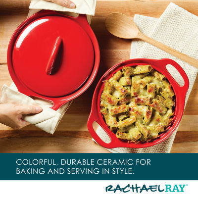 Rachael Ray Ceramic 3-pc. Casserole Bakers with Shared Lid Set