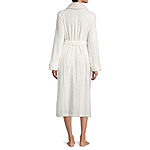 Liz Claiborne Womens Long Sleeve Long Length Plush Robe