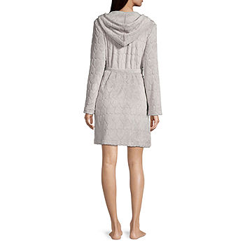 Sleepyheads Women's Ultra Soft Fleece Short Wrap Robe, Long Sleeve