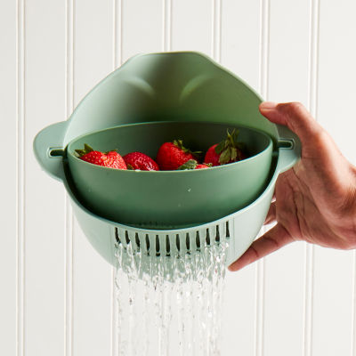 Basic Essentials Rotatable Colander Set with Swing Basket