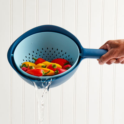 Basic Essentials Rotatable Colander Set with Handle