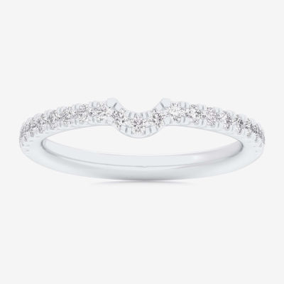 (G-H / Si1-Si2) 2MM 1/4 CT. T.W. Lab Grown White Diamond 10K Gold Wedding Band