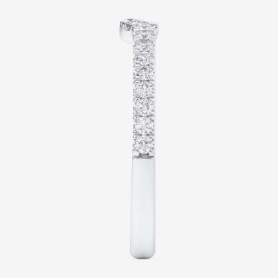 (G-H / Si1-Si2) Womens 2MM 1/4 CT. T.W. Lab Grown White Diamond 10K Gold Wedding Band