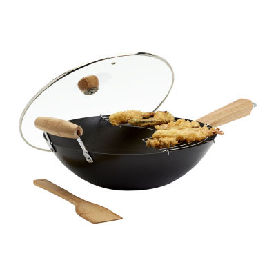 Infuse Carbon Steel 15 Non-Stick Paella Pan, Color: Black - JCPenney