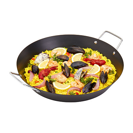 Infuse Carbon Steel 15 Non-Stick Paella Pan, One Size, Black