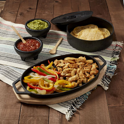 Infuse Cast Iron 8-pc. Fajita Set