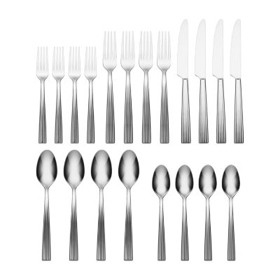 Oneida Aptitude 20 Pc. Black Flatware Set