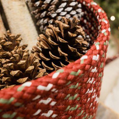 Colonial Mills Sleightbells Woven Holiday Round Decorative Basket