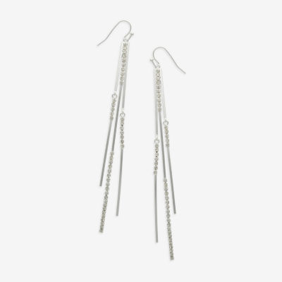 Bijoux Bar Silver Tone Glass Drop Earrings