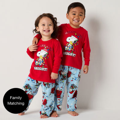 Little Unisex Peanuts Snoopy 2-pc. Christmas Pajama Set